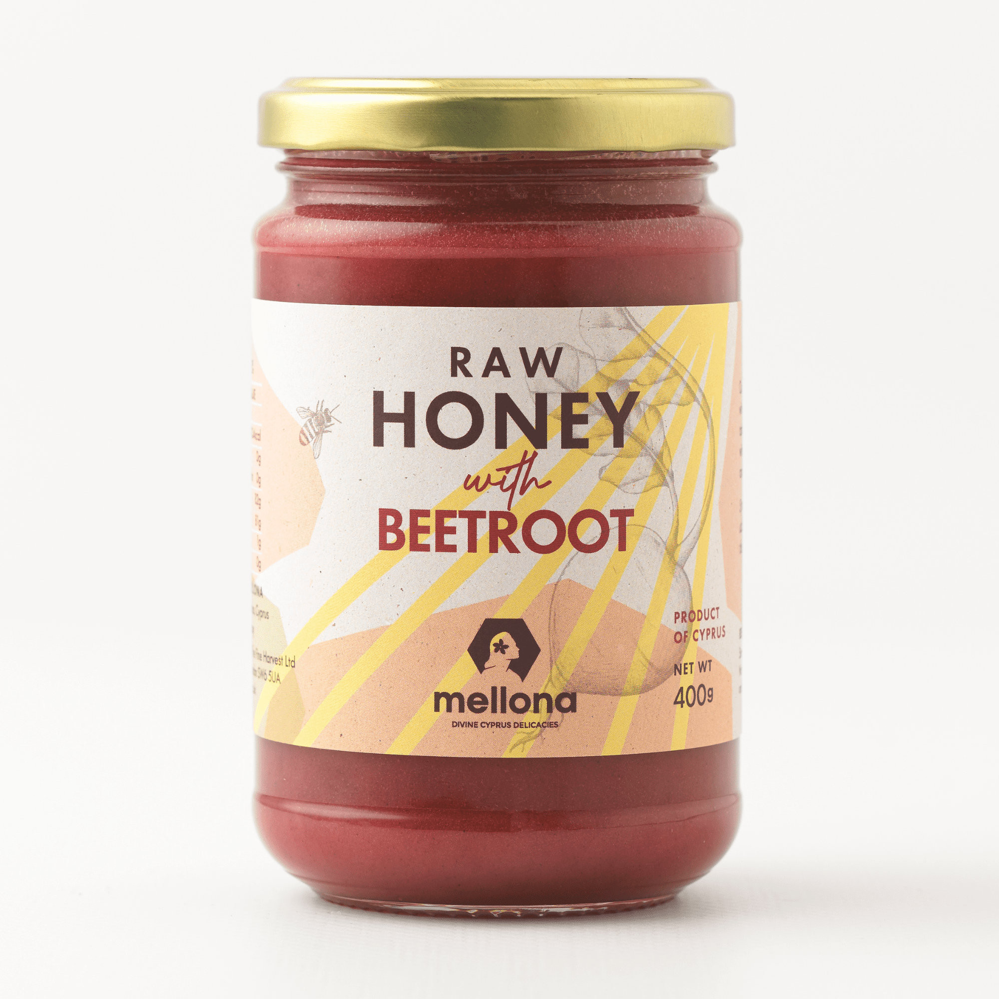 Mellona Raw Wildflower Honey with Beetroot 400g